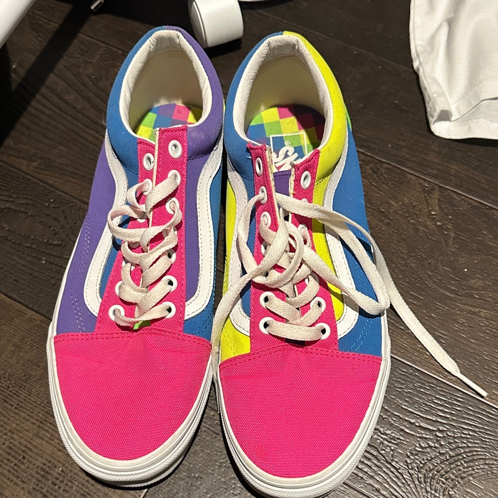 Vans Multicolor High-Top Sneakers - Pink, Blue, Purple, Yellow